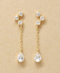 TAKE-UP/テイクアップ TAKE－UP K10 3石ドロップ スイングピアス(YG)/506681343