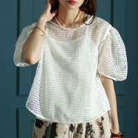 Sawa a la mode/サワアラモード Sawa a la mode 世代を問わない肌見せボリューム袖アンサンブル/506681361