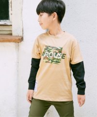 ikka kids/カモ柄袖レイヤーロンTシャツ（120〜160cm）/506176516