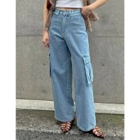 Re:EDIT/リエディ Re:EDIT [2024 SUMMER COLLECTION][低身長/高身長サイズ有]コットンデニムサイドポケットカーゴパンツ/506249257