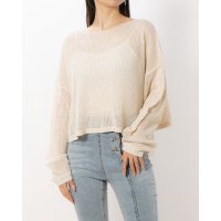 STYLEBLOCK/スタイルブロック STYLEBLOCK E綿タッチメッシュニットショートプルオーバー/506634051