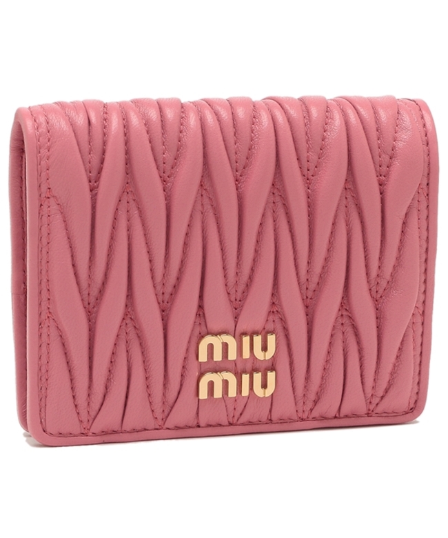 クーポン】ミュウミュウ Miu Miu 二つ折り財布 マテラッセレザー ミニ財布 ロゴ ピンク レディース MIU MIU 5MV204 2FPP  F0638(506687726) | ミュウミュウ(MIUMIU) - d fashion