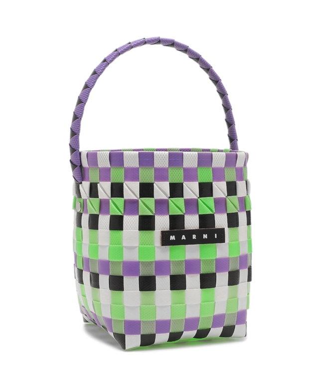 値下げ】マルニ MARNI MARKET フィッケクロッシェ メッシュ 紫