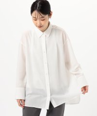 COMME CA ISM /ポリエステルスパンブロード 後ろタック ロングシャツ/506638942