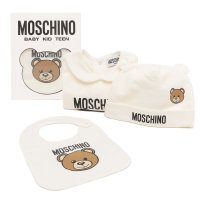 MOSCHINO/モスキーノ MOSCHINO ベビー服 ベビー用品 テディベア 帽子 スタイ ロンパース ホワイト キッズ MOSCHINO MUY067 LCA19 1006/506692477