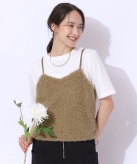 SHOO・LA・RUE　DRESKIP/【2点セット】秋冬も活躍 フェイクファービスチェ×Tシャツ/506693810