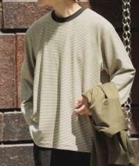 ITEMS URBAN RESEARCH/起毛ボーダー ロングスリーブカットソー/506694189