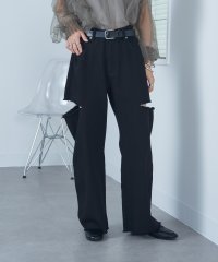 MAISON BREEZE reveur/MAISON BREEZE reveur サイドスリット パンツ ダメージ加工 ヴィンテージライク ワイドパンツ サイドカット デニム/506444226