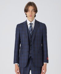 BLACK LABEL CRESTBRIDGE/MINOVAオーシャンブルーチェックスリーピーススーツ/506648507