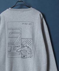 ANPAS/【ANPAS】黄昏ガール バックイラストプリント オーバーサイズ 裏起毛 スウェット トレーナー ユニセックス/506686758