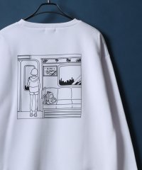 ANPAS/【ANPAS】黄昏ガール バックイラストプリント オーバーサイズ 裏起毛 スウェット トレーナー ユニセックス/506686758