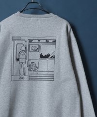 ANPAS/【ANPAS】黄昏ガール バックイラストプリント オーバーサイズ 裏起毛 スウェット トレーナー ユニセックス/506686758