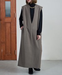 Fashion Letter/ファッションレター Fashion Letter 深Vネックジャンパースカート オールインワン/506695104