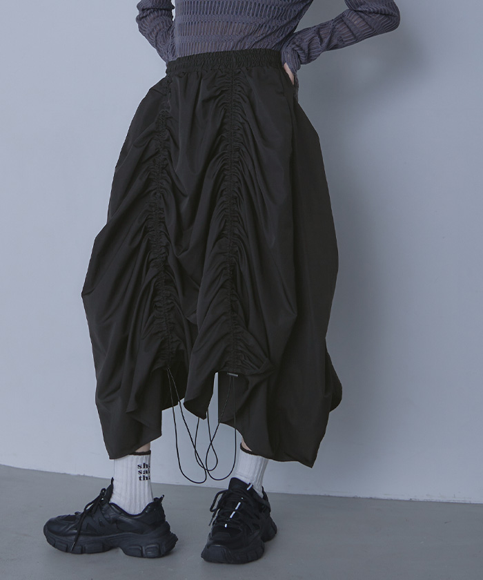 SLY（スライ）の「DRAWSTRING GATHER SK ドローストリング
