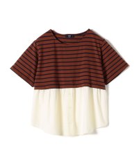 SHIPS Colors WOMEN/SHIPS Colors:シャツ レイヤードライク ボーダー リンク TEE/506698585