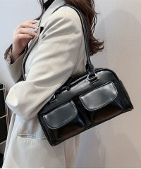 ar/mg/エーアールエムジー ar/mg 【Lilamusant(リラミュゾン)】アウトポケットレトロボウリングバッグ フェイクレザー Y2K 韓国ストリート/506700356