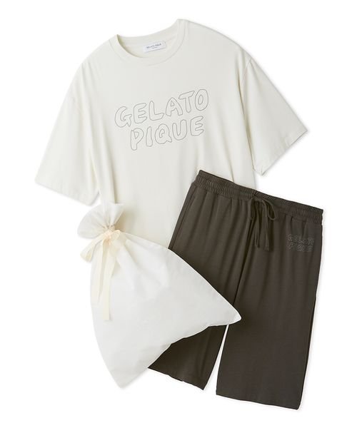 セール】【ラッピング済み】【HOMME】レーヨンロゴTシャツ&ハーフ 