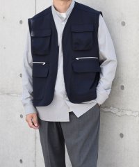 SHIPS any MEN/SHIPS any: 〈洗濯機可能〉ストレッチ ナイロン マルチポケット ベスト (セットアップ対応)◇/506701911