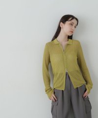 NATURAL BEAUTY BASIC/シアーラメジップカーディガン/506697503