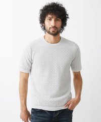 MICHEL KLEIN HOMME/アートパネル半袖ニット/506710221