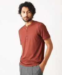 MICHEL KLEIN HOMME/ヘンリーネックプリーツ半袖カットソー/506710225