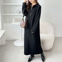 GeeRA/ジーラ GeeRA 前後2WAYハーフジップニットワンピース/506717832