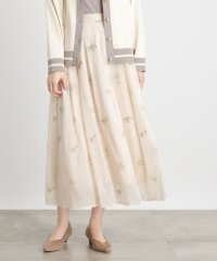grove/オーガンジー刺繍タックスカート/506720347