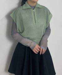 NICOLE CLUB/WEB限定メッシュハーフジップベスト/506723376