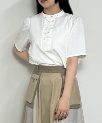 NICOLE CLUB/カンフー風フラワー刺繍ブラウス/506723398