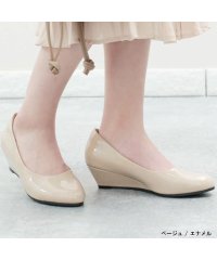 ALETTA/アレッタ ALETTA 2024秋冬新色 究極のプレーンパンプス アーモンドトゥ 4.5cmウェッジソール レディース ローヒール 甲高 幅広 痛くない アレッ/506724099