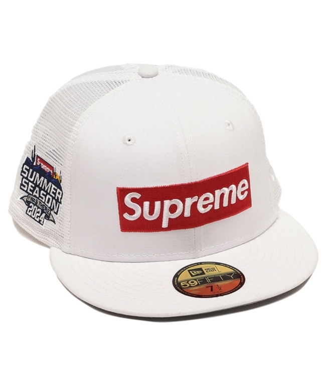 シュプリーム 帽子 ボックスロゴ メッシュ ニューエラ キャップ ホワイト メンズ レディース ユニセックス SUPREME DROP8 038  WHITE(506724154) | シュプリーム(Supreme) - d fashion