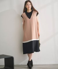 KUMIKYOKU（LARGE SIZE）/【2SET・WEB限定】バイカラー ジャンスカニットセット/506726686