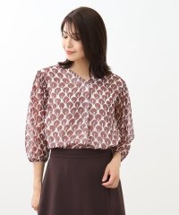 Reflect/【SALE／マシンウォッシュ】華やかプリントブラウス/506728145