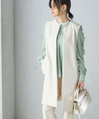 SHIPS WOMEN/《追加》【SHIPS別注】kaene:〈洗濯機可能〉ハイストレッチ ダンボール フリル ジレ /505893850