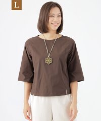 TRANS WORK(L)/【L】【弱はっ水】【ウォッシャブル】ストレッチブロードプルオーバーブラウス/506701729