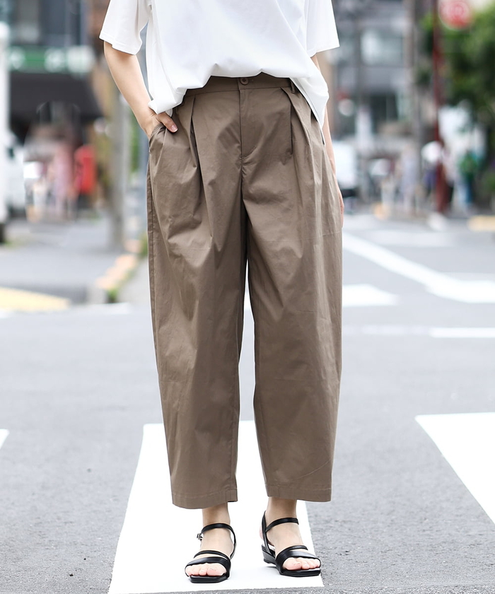 海外限定スパイク販売 セール 20%OFF】【大きいサイズ】タックパンツ(506730219 パンツ