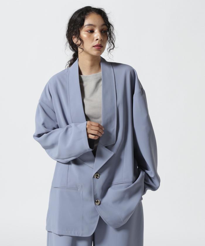 LANVIN ルカ・エルバス期 ネイビー コットンジャージージャケット S LANVIN ルカ・エルバス期 ネイビー コットンジャージー