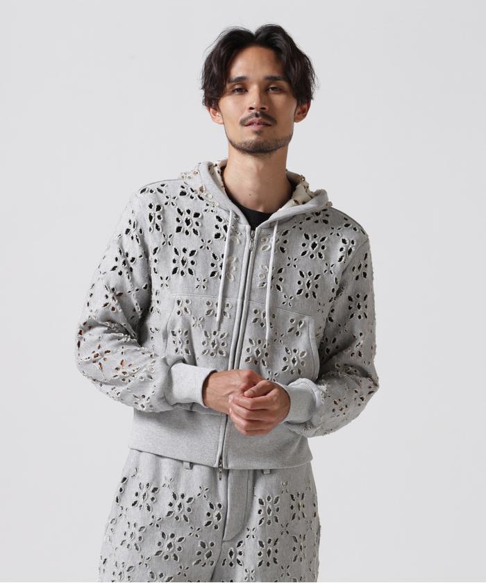 MASU/エムエーエスユー/FLOWER HOLE ZIP-UP SWEAT PARKA/MPFW MASU/エムエーエスユー/FLOWER HOLE ZIP-UP SWEAT PARKA/MPFW