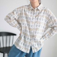 Sawa a la mode/サワアラモード Sawa a la mode 愛されアニマルのわんにゃんシャツブラウス/506730573