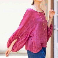 Sawa a la mode/サワアラモード Sawa a la mode さらりと心地よいリネンブラウス/506730575
