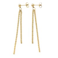 cream dot/クリームドット Cream dot. 2連モールチェーンが揺れて煌めくステンレス製ピアス/506731614