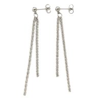 cream dot/クリームドット Cream dot. 2連モールチェーンが揺れて煌めくステンレス製ピアス/506731614