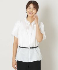 TO BE CHIC/ポリスパンサテン リボンブラウス/506726160