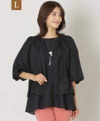 TO BE CHIC(L SIZE)/【L】スパンローン ノーカラーブラウス/506727078