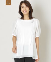 TO BE CHIC(L SIZE)/【L】シアージャカード チュニックブラウス/506727079
