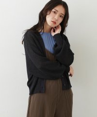 NICOLE white/片畦Ｖネックショートカーディガン/506737115