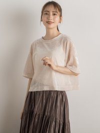 Droite Lautreamont/ドロワット ロートレアモン Droite lautreamont シアーカームメッシュプルオーバー≪手洗い可能≫/506737184