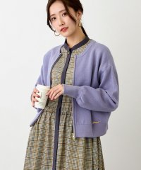 NICOLE white/Ｗジャカードニットブルゾン/506737250
