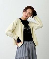 NICOLE white/Ｗジャカードニットブルゾン/506737250