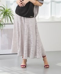 NICOLE white/ウエストリブ ジャガードスカート／シアーペイズリー/506737283